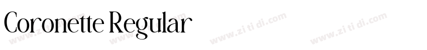 Coronette Regular字体转换 Coronette Regular字体转换